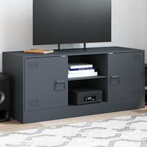 TV skříňka antracitová 99 x 39 x 44 cm ocel - obrázek 1