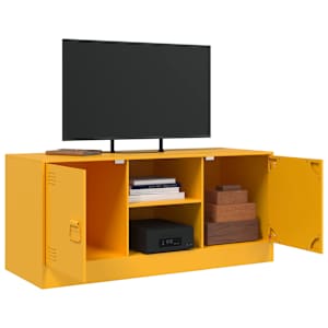 TV skříňka hořčicově žlutá 99 x 39 x 44 cm ocel - obrázek 5