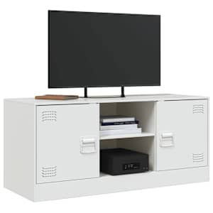 TV skříňka bílá 99 x 39 x 44 cm ocel - obrázek 4