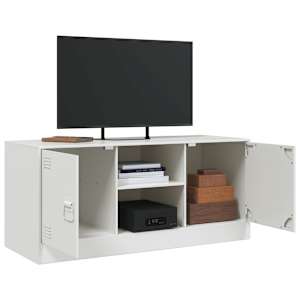 TV skříňka bílá 99 x 39 x 44 cm ocel - obrázek 5