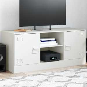TV skříňka bílá 99 x 39 x 44 cm ocel - obrázek 1