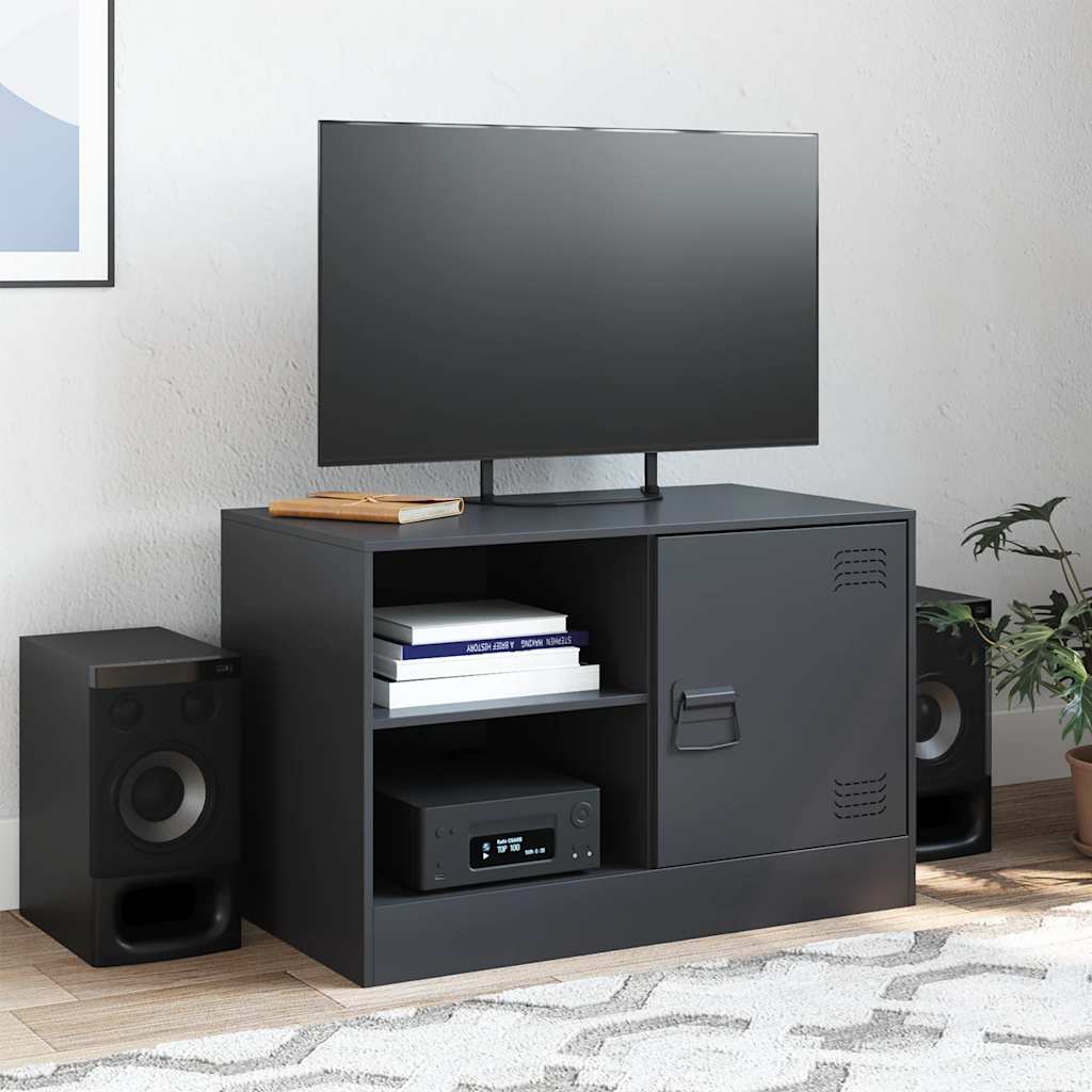 vidaXL TV-taso musta 67x39x44 cm teräs