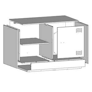 TV skříňky 2 ks černé 67 x 39 x 44 cm ocel - obrázek 14