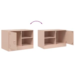 TV skříňka růžová 67 x 39 x 44 cm ocel - obrázek 10