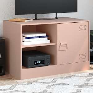 TV skříňka růžová 67 x 39 x 44 cm ocel - obrázek 1