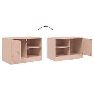 TV skříňky 2 ks růžové 67 x 39 x 44 cm ocel - obrázek 10