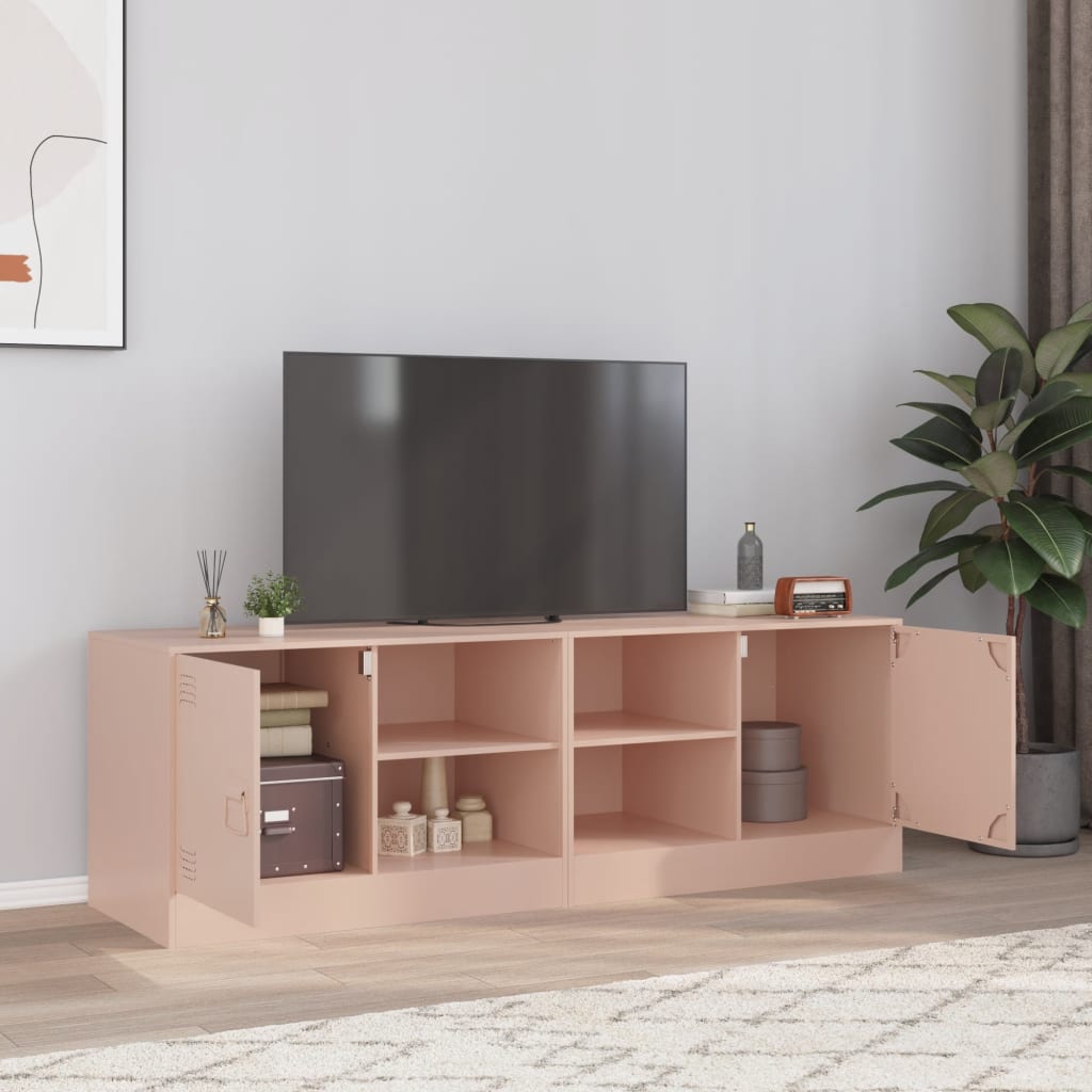 vidaXL TV-Schränke 2 Stk. Rosa 67x39x44 cm Stahl