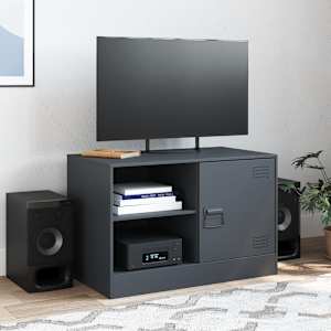 TV skříňka antracitová 67 x 39 x 44 cm ocel - obrázek 3