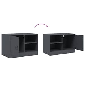 TV skříňky 2 ks antracitové 67 x 39 x 44 cm ocel - obrázek 10