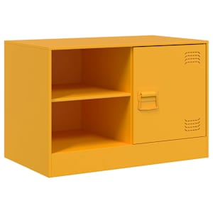 TV skříňka hořčicově žlutá 67 x 39 x 44 cm ocel - obrázek 2
