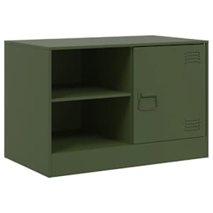 TV skříňka olivově zelená 67 x 39 x 44 cm ocel - obrázek 2