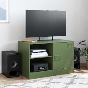TV skříňka olivově zelená 67 x 39 x 44 cm ocel - obrázek 3