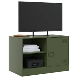 TV skříňky 2 ks olivově zelené 67 x 39 x 44 cm ocel - obrázek 3