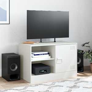 TV skříňka bílá 67 x 39 x 44 cm ocel - obrázek 3