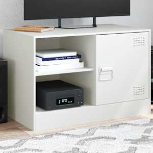 TV skříňka bílá 67 x 39 x 44 cm ocel - obrázek 1