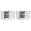 vidaXL telerikapid 2 tk, valge, 67 x 39 x 44 cm, teras