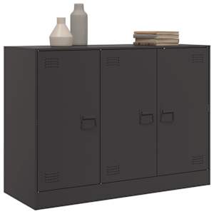 Příborník černý 99 x 39 x 73 cm ocel - obrázek 4