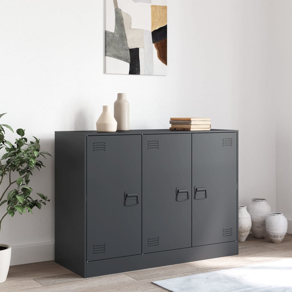 Thumbnail - vidaXL Sideboard Anthrazit 99x39x73 cm Stahl