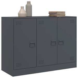 Příborník antracitový 99 x 39 x 73 cm ocel - obrázek 4