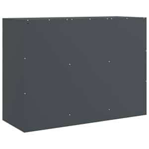 Příborník antracitový 99 x 39 x 73 cm ocel - obrázek 9