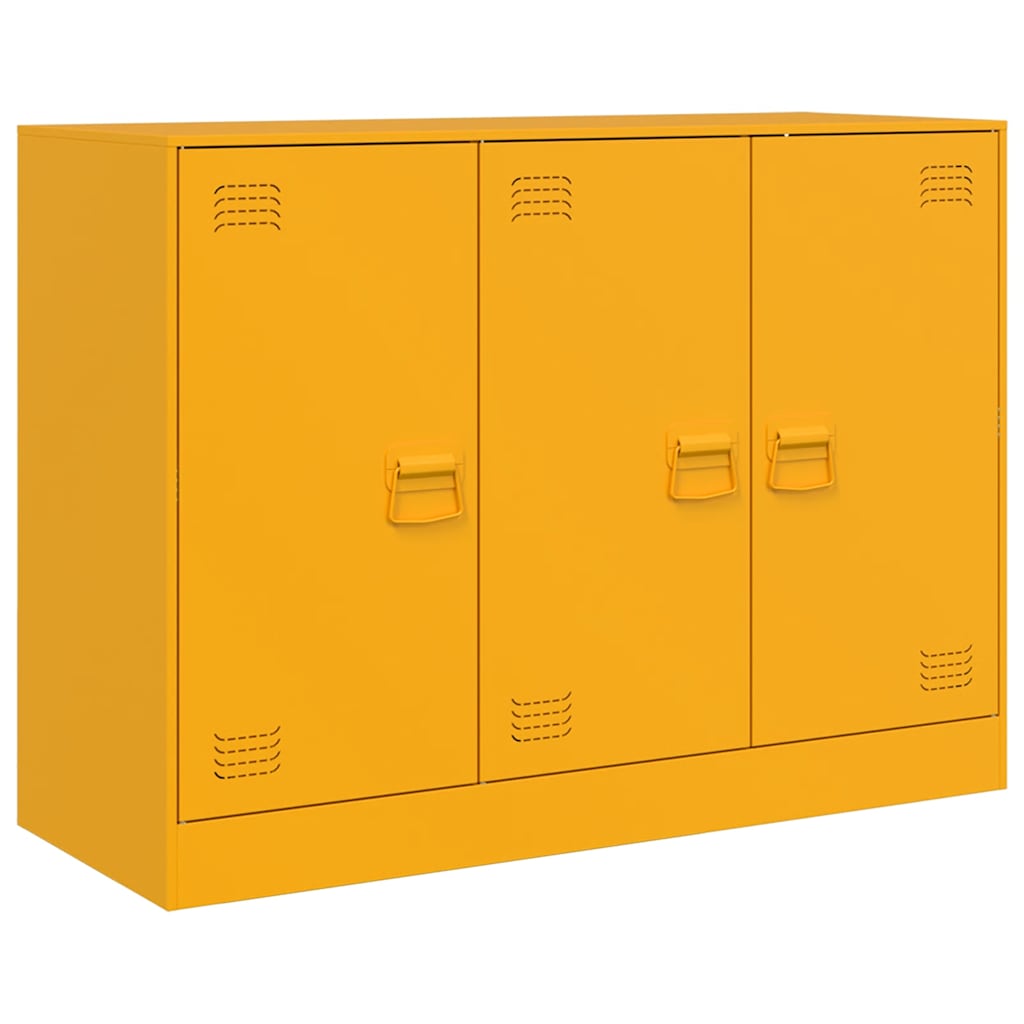 E-shop vidaXL Komoda horčicovožltá 67x39x73 cm oceľ