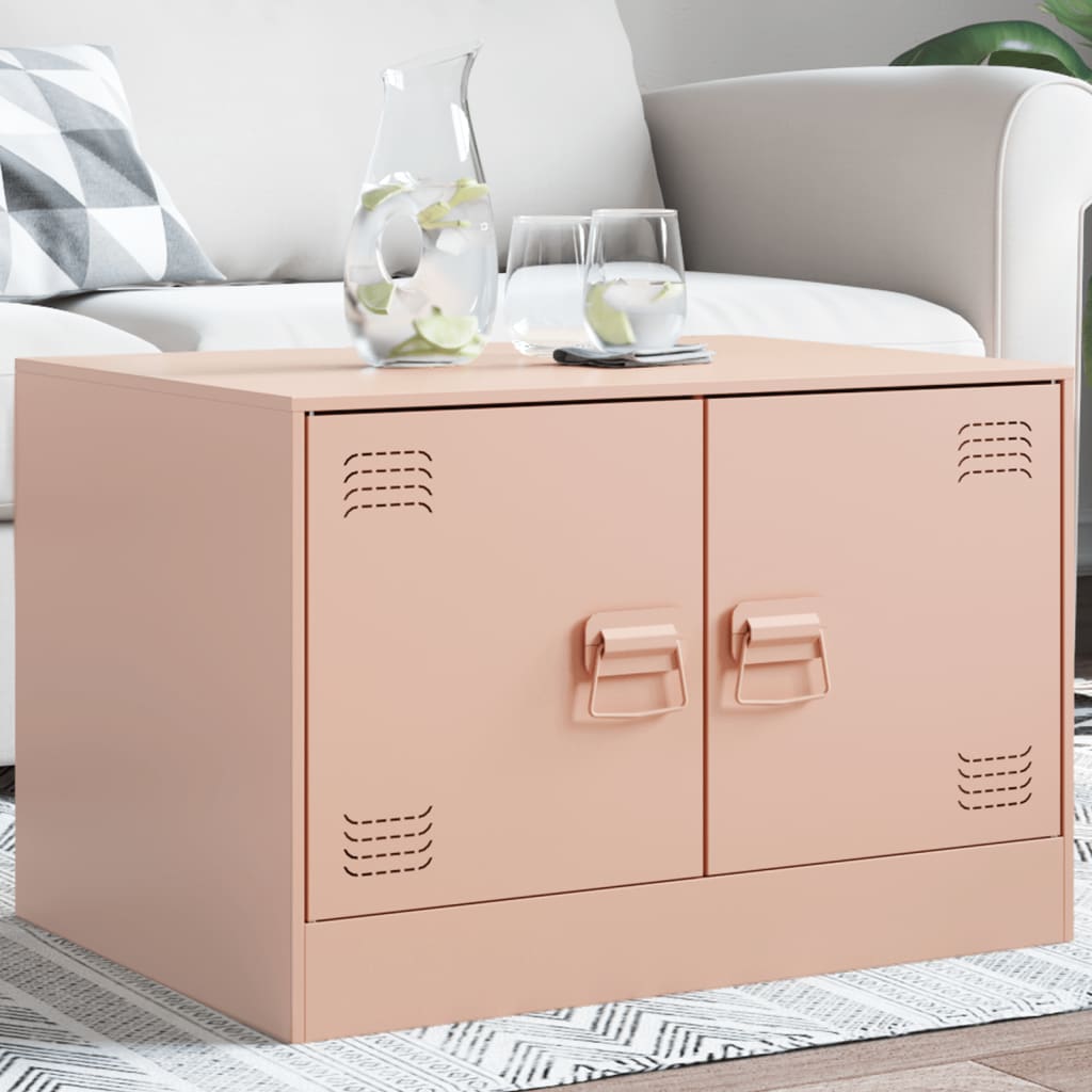 vidaXL Couchtisch Rosa 67x50x44 cm Stahl