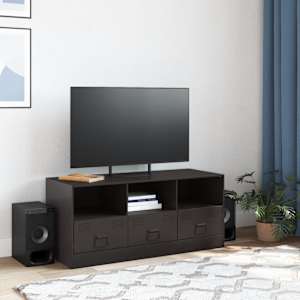 TV skříňka černá 99 x 39 x 44 cm ocel - obrázek 3