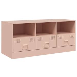 TV skříňka růžová 99 x 39 x 44 cm ocel - obrázek 2