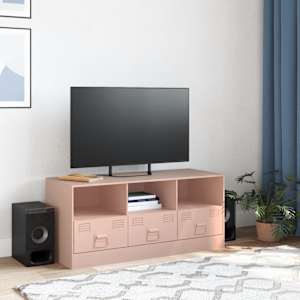 TV skříňka růžová 99 x 39 x 44 cm ocel - obrázek 3