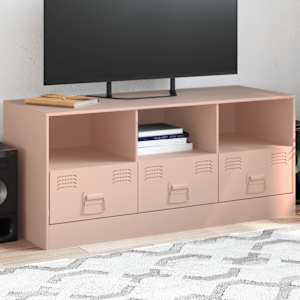 TV skříňka růžová 99 x 39 x 44 cm ocel - obrázek 1