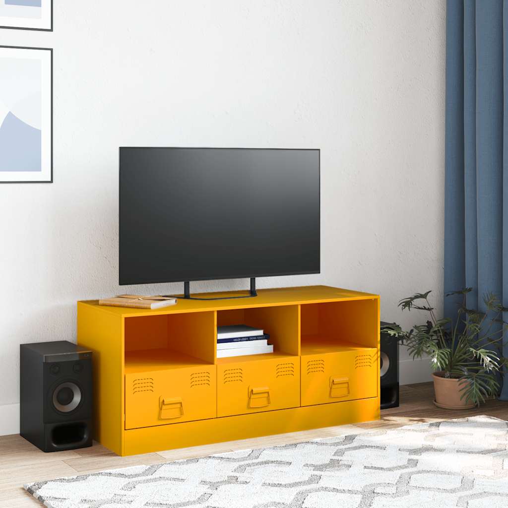 Thumbnail - vidaXL TV-Schrank Senfgelb 99x39x44 cm Stahl