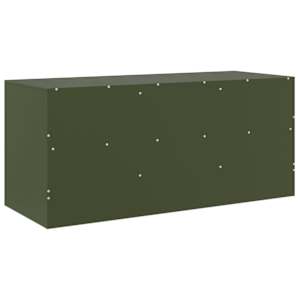 TV skříňka olivově zelená 99 x 39 x 44 cm ocel - obrázek 9