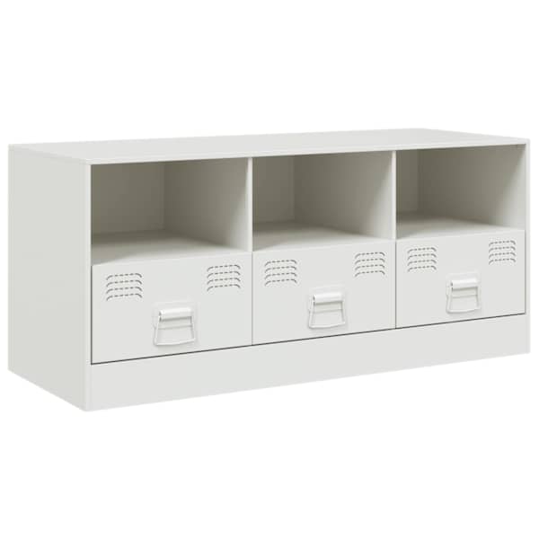 vidaXL telerikapp, valge, 99x39x44 cm, teras
