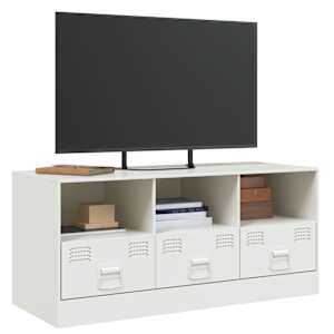 TV skříňka bílá 99 x 39 x 44 cm ocel - obrázek 4