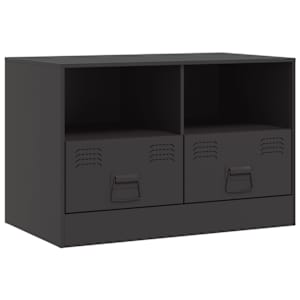 TV skříňka černá 67 x 39 x 44 cm ocel - obrázek 2