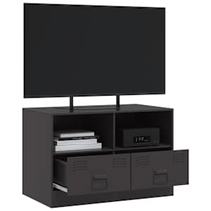 TV skříňka černá 67 x 39 x 44 cm ocel - obrázek 5