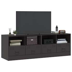 TV skříňky 2 ks černé 67 x 39 x 44 cm ocel - obrázek 3