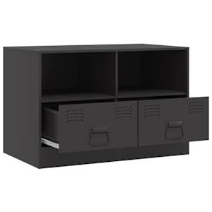 TV skříňky 2 ks černé 67 x 39 x 44 cm ocel - obrázek 6