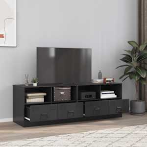 TV skříňky 2 ks černé 67 x 39 x 44 cm ocel - obrázek 1