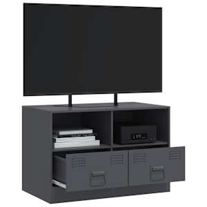 TV skříňka antracitová 67 x 39 x 44 cm ocel - obrázek 5