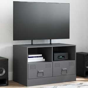 TV skříňka antracitová 67 x 39 x 44 cm ocel - obrázek 1