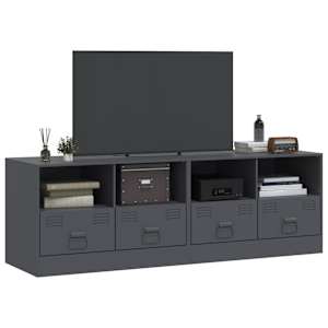 TV skříňky 2 ks antracitové 67 x 39 x 44 cm ocel - obrázek 3