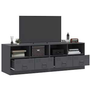 TV skříňky 2 ks antracitové 67 x 39 x 44 cm ocel - obrázek 4