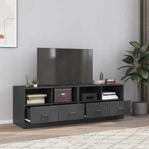 TV omarica 2 kosa antracitna 67x39x44 cm jeklo