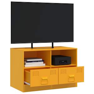 TV skříňka hořčicově žlutá 67 x 39 x 44 cm ocel - obrázek 5