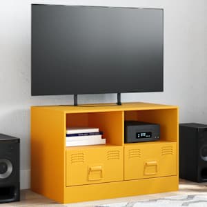 TV skříňka hořčicově žlutá 67 x 39 x 44 cm ocel - obrázek 1