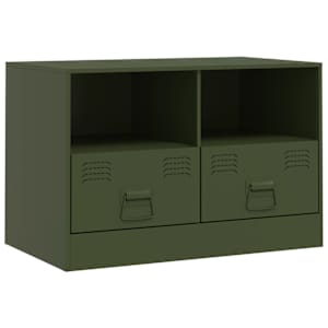 TV skříňka olivově zelená 67 x 39 x 44 cm ocel - obrázek 2