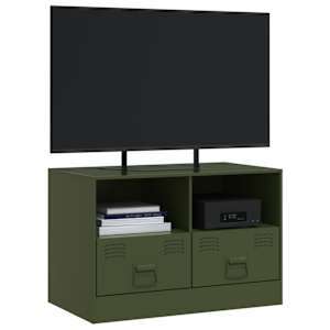 TV skříňka olivově zelená 67 x 39 x 44 cm ocel - obrázek 4