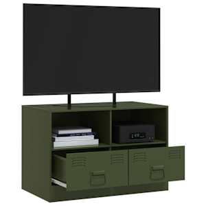 TV skříňka olivově zelená 67 x 39 x 44 cm ocel - obrázek 5