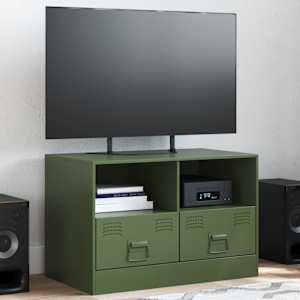 TV skříňka olivově zelená 67 x 39 x 44 cm ocel - obrázek 1